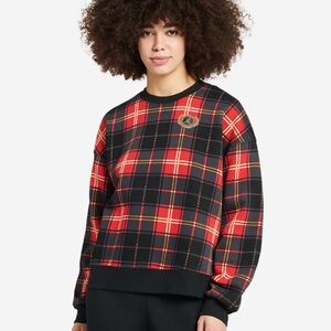 Women’s JORDAN Brooklyn Plaid Fleece Crewneck Sweatshirt